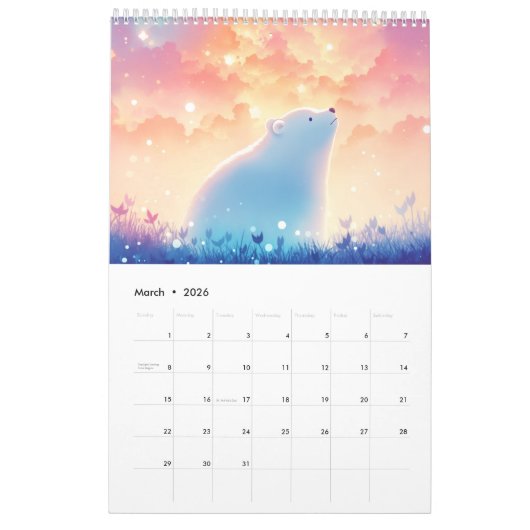 予定表 カレンダー (3月 2026)