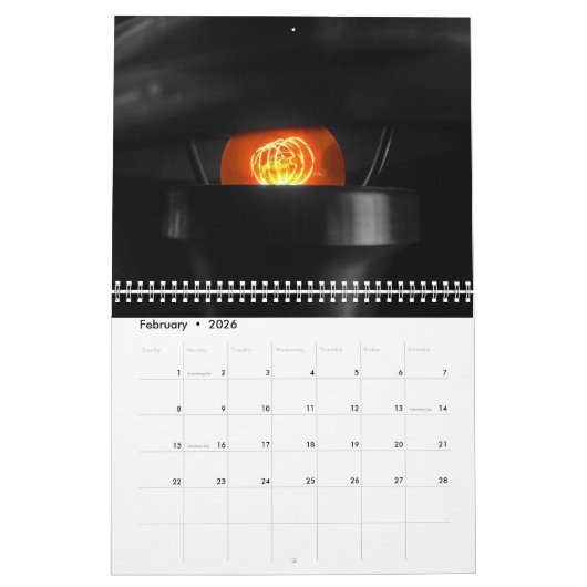 予定表 カレンダー (2月 2026)