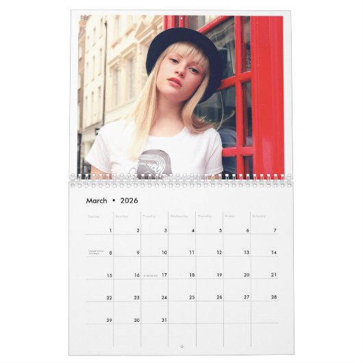 予定表 カレンダー (3月 2026)