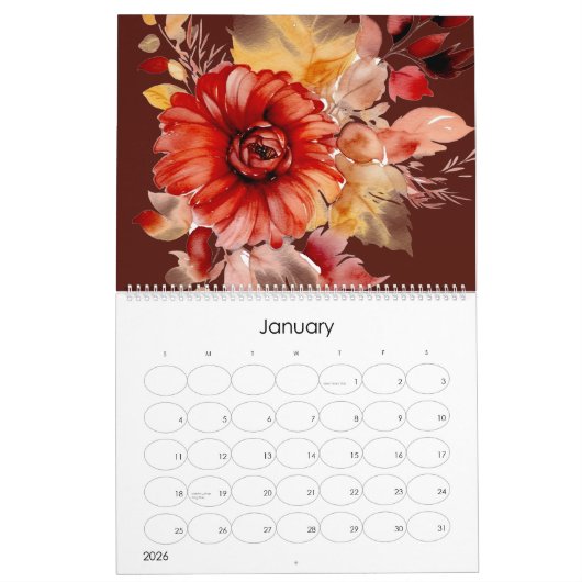 予定表 カレンダー (1月 2026)