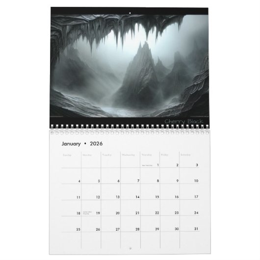 予定表 カレンダー (1月 2026)