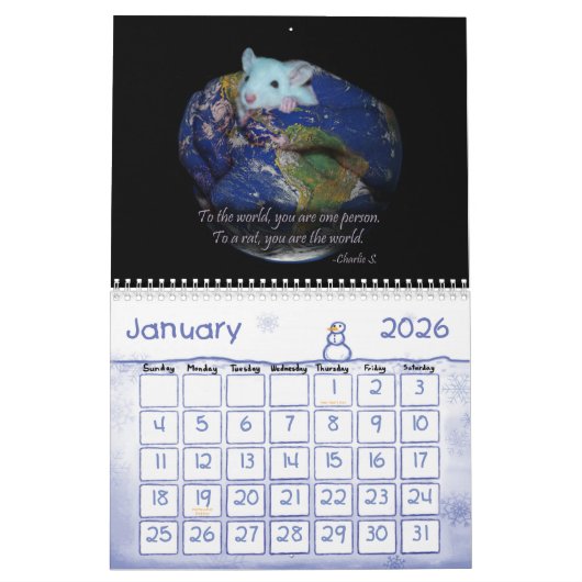 予定表：ラットとマウスの愛 カレンダー (1月 2026)