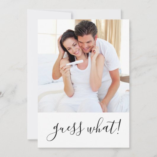 予想される写真妊娠シンプルの数を推測 案内状 (正面)