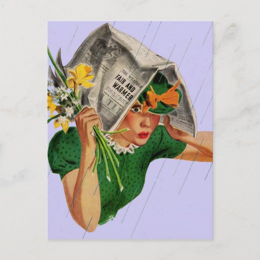 予想に反する雨 ポストカード (正面)