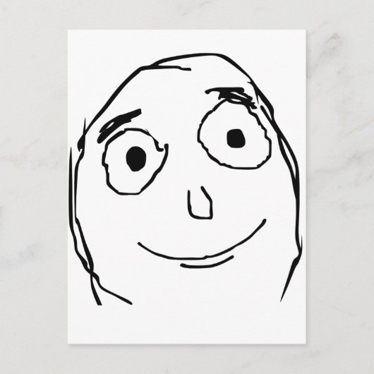 予想より良い顔 ポストカード (正面)