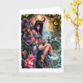 予想外の訪問者の挨拶状 カード (黄色い花)