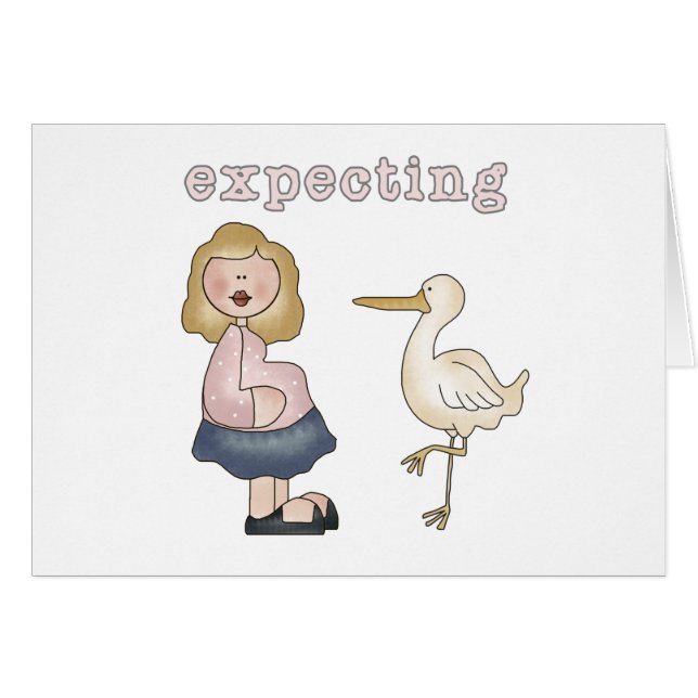 予期しているお母さんおよびこうのとり (正面横)