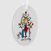 予期しているカップルの幼児の女の子のアクリルのオーナメント オーナメント (正面)