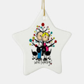 予期しているカップル2の憂うつのカスタムなオーナメント セラミックオーナメント (右)