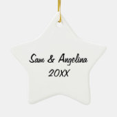 予期しているカップル2の憂うつのカスタムなオーナメント セラミックオーナメント (裏面)