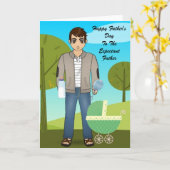 予期している父のための父の日カード カード (黄色い花)