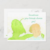 予期しない友だちポストカード –  ポストカード (正面/裏面)