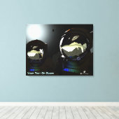 予期しない訪問者UFO キャンバスプリント (インサイチュ (ウッドフロア))