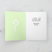 予期しない – 遅延誕生日 カード (内部)