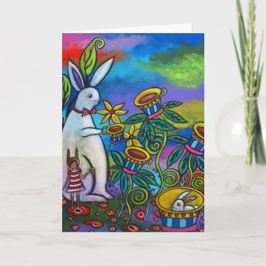 予期しないTeaパーティー誕生日カード カード (正面)