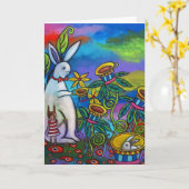 予期しないTeaパーティー誕生日カード カード (黄色い花)