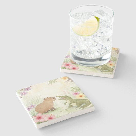 予期せぬ友人 ストーンコースター (横)