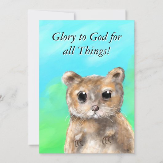 予期せぬ喜び静止カード サンキューカード (正面)