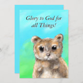 予期せぬ喜び静止カード サンキューカード (正面/裏面)