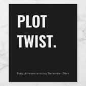 予期せぬ妊娠の告知シンプル ワインラベル (シングルラベル)