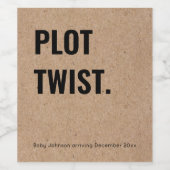 予期せぬ妊娠の発表シンプルKraft ワインラベル (シングルラベル)