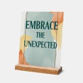 予期せぬ選択を受け入れる3 アクリルサイン (傾斜)