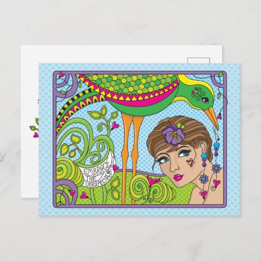 予期せぬ_葉書を受け入れる ポストカード (正面/裏面)