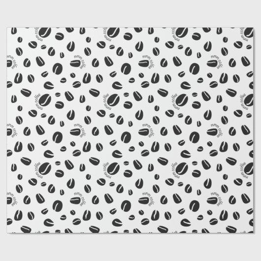 予測できないコーヒー豆"Mmmコーヒー"の包装紙 ラッピングペーパー (フラット)