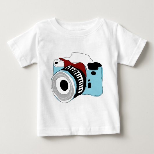 予測できないデジタルカメラのイラストレーション ベビーTシャツ (正面)