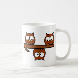 予測できないフクロウ コーヒーマグカップ