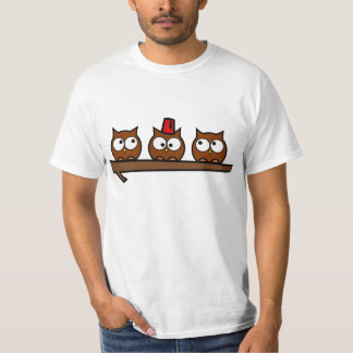 予測できないフクロウ- T'Wit T'Who先生 Tシャツ