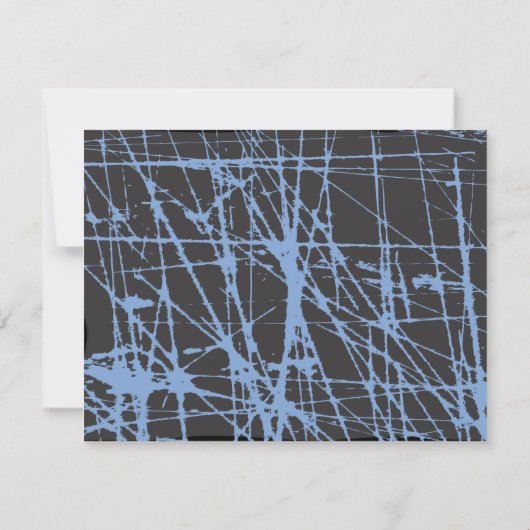 予測できないラビのバーのバルミツワーの招待状の応答カード 出欠カード (裏面)