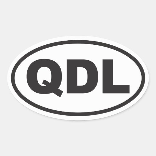 予測できない犬の女性 楕円形シール (正面)