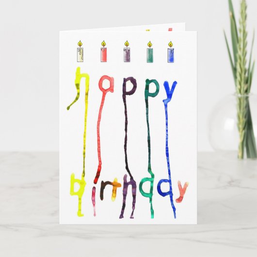 予測できない誕生日の挨拶状 カード (正面)