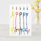 予測できない誕生日の挨拶状 カード (黄色い花)