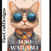 予測できなおもしろいクール&可愛いサイバパンク猫BC5 Decopage 薄葉紙