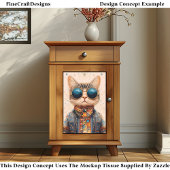 予測できなおもしろいクール&可愛いサイバパンク猫BC5 Decopage 薄葉紙