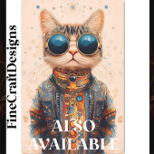 予測できなおもしろいクール&可愛いサイバパンク猫BC6 Decopage 薄葉紙