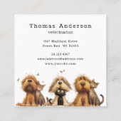 予測できなおもしろい犬猫の獣医 スクエア名刺 (裏面)