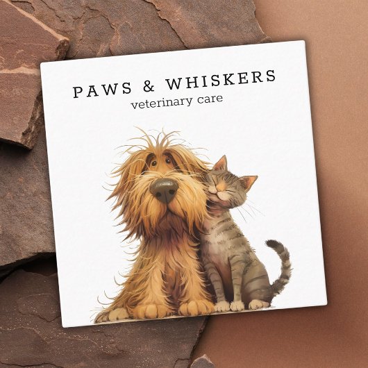 予測できなおもしろい犬猫の獣医 スクエア名刺
