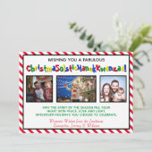 予測できなおもしろい3枚の写真を含むお洒落 シーズンカード (スタンド正面)