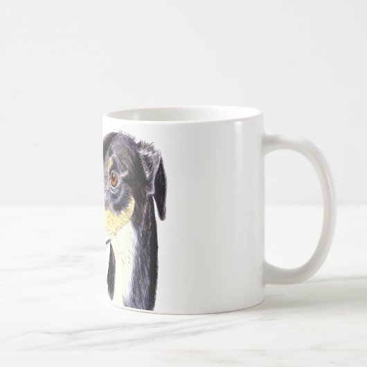 予測できなくおもしろいなラーチャー犬 コーヒーマグカップ (右)
