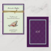 予測できなく小さくカラフルでアートな鳥 名刺 (正面/裏面)