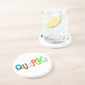 予測できなく異様で珍しくユニークなおもしろいの多彩な芸術の単語 コースター (側面)