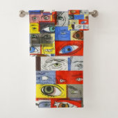 予測できなく、お洒落な、型破りユニークな眼球 バスタオルセット (インサイチュ)