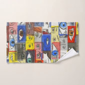 予測できなく、お洒落な、型破りユニークな眼球 バスタオルセット (ハンドタオル)