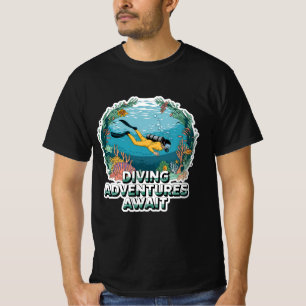 予測できなとスクールキューバダイビングアートワーク Tシャツ