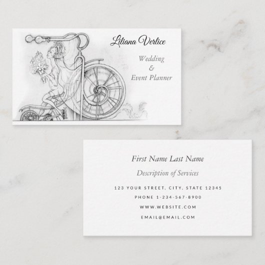 予測できなと結婚イベントプランナーの名刺 名刺 (正面/裏面)