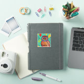 予測できなカラフルフォークアート抽象芸術フクロウ シール (iPadカバー)