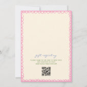 予測できなカラフルブライダル茶パーティー 招待状 (裏面)